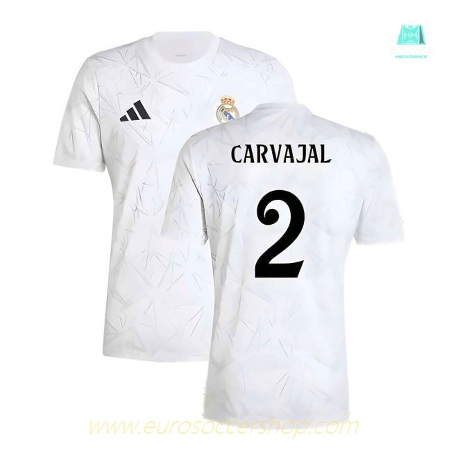 2024-2025 Real Madrid Pre-Match Shirt (White) (Carvajal 2)