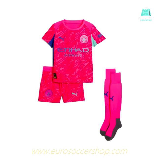 2025-2026 Man City Home Goalkeeper Mini Kit (Pink)