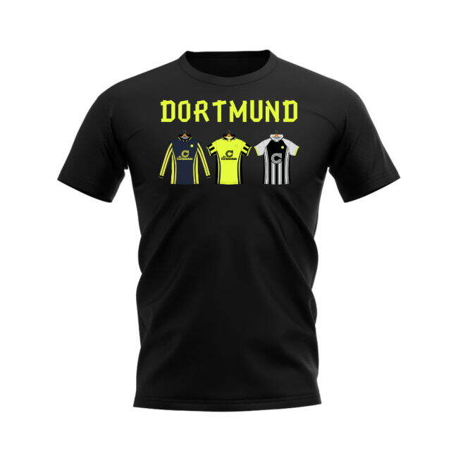 Dortmund 1996-1997 Retro Shirt T-shirt - Text (Black)