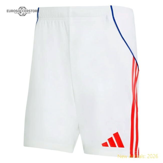 Professional-Grade 2025-2026 Olympique Lyon Home Shorts (White)