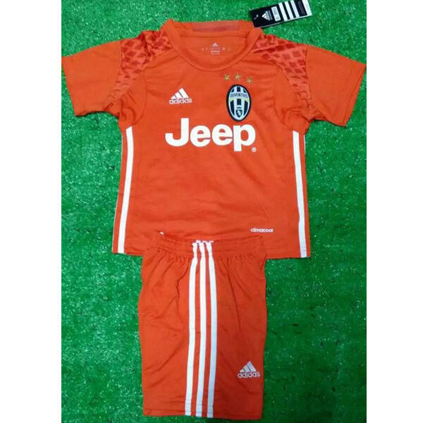 Kids Juventus Orange Goalkeeper 201617 Soccer KitShirtShorts -