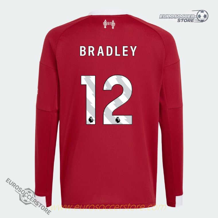 Liverpool 25-26 Season Home Long Sleeve BRADLEY #12 Football Jersey