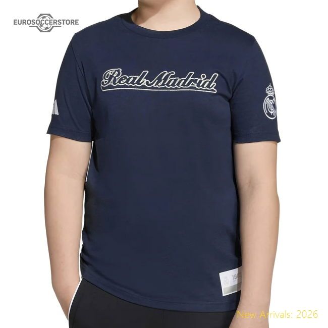 2025-2026 Real Madrid Us Tee (legend Ink) - Navy - Supporter Edition