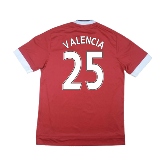 Manchester United 2015-16 Home Shirt ((Excellent) M) (Valencia 25)
