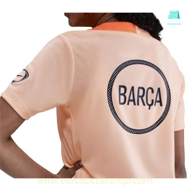 2025-2026 Barcelona Third T90 Strike Training Shirt (Orange) - Kids