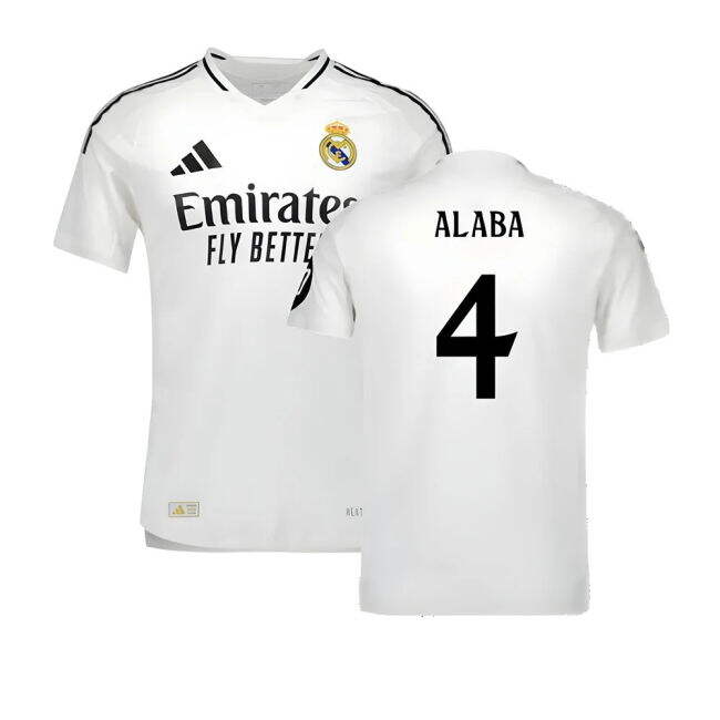 2024-2025 Real Madrid Authentic Home Shirt (Alaba 4)