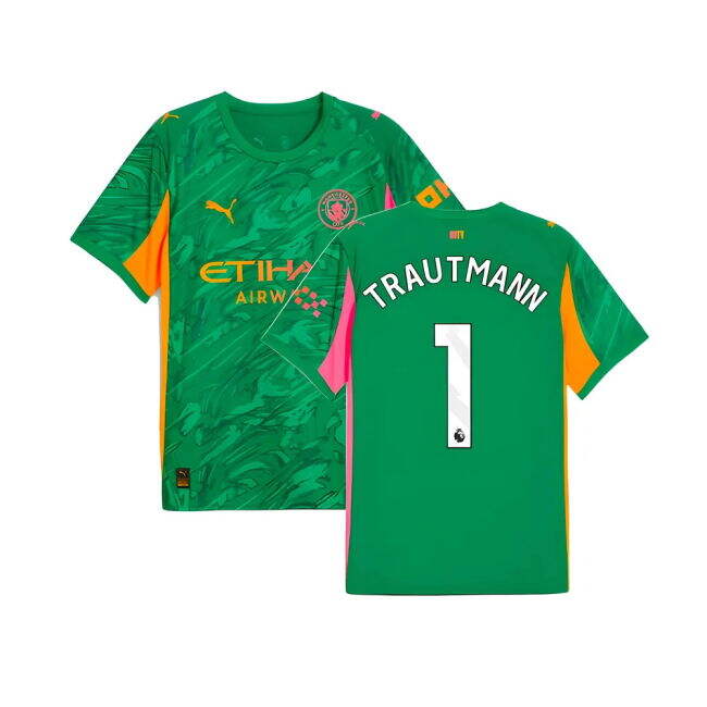 2025-20 Man City Goalkeeper Football Kit Trautmann #1 L M S