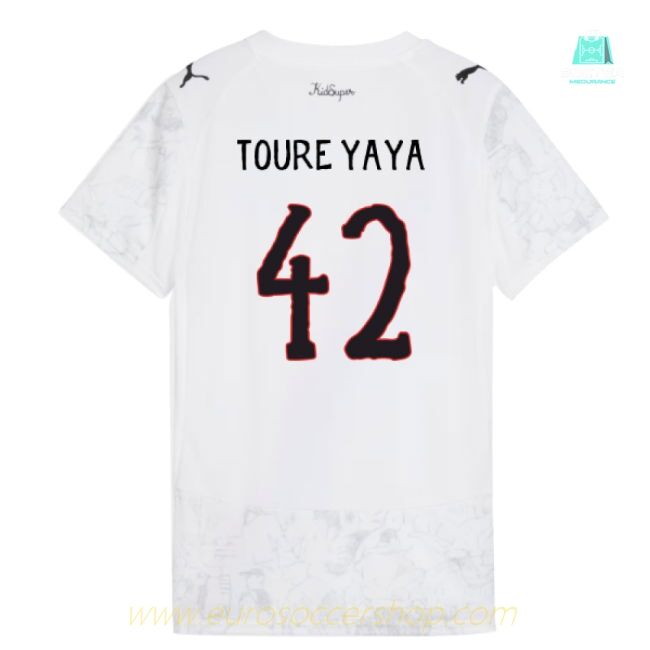2025-2026 KIDSUPER x Manchester City CWC Shirt (White) - Womens (Toure Yaya 42)
