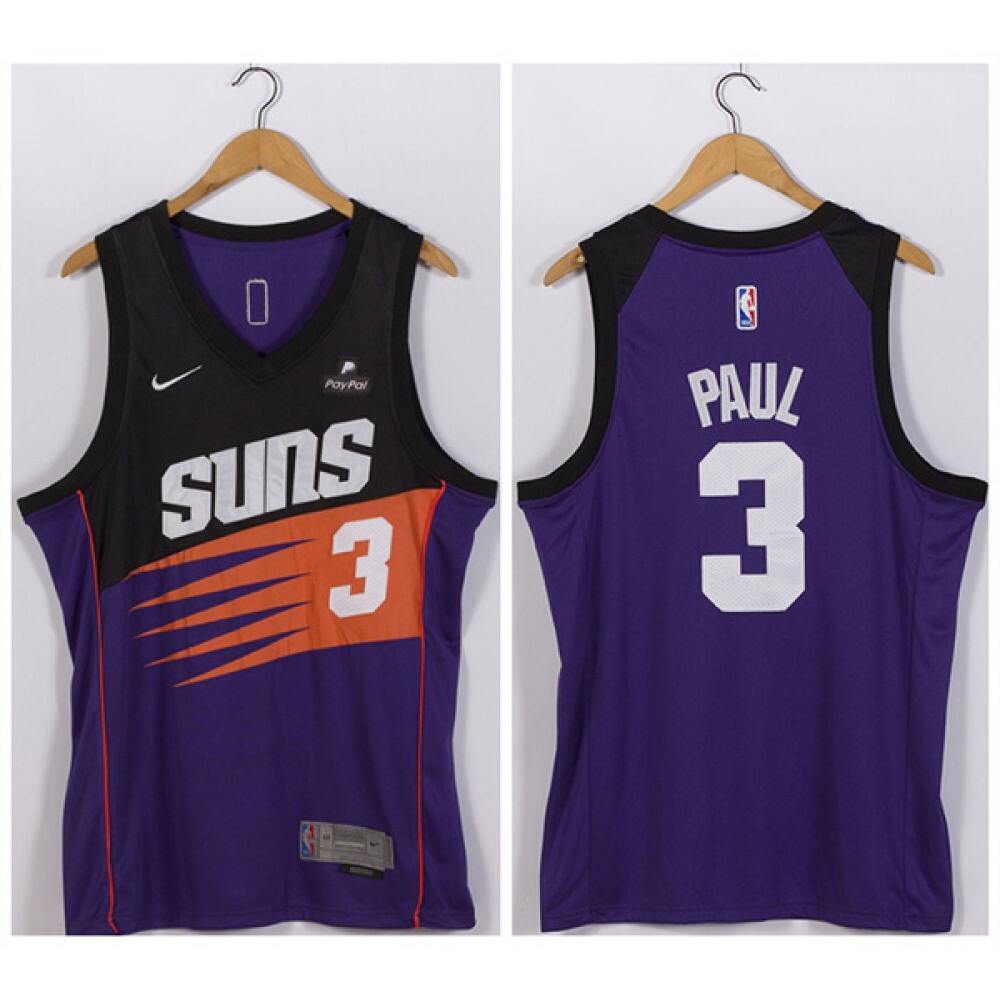 Game Day Elite Men's Suns #3 Chris Purple Basketball Jersey