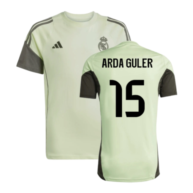 2025-2026 Real Madrid Training Tee (Almost Lime) - Kids (Arda Guler 15)