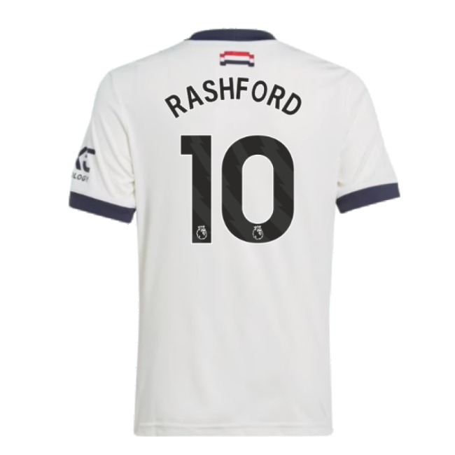 2024-20 Man Utd Third Soccer Shirt Rashford #10 M S Kids