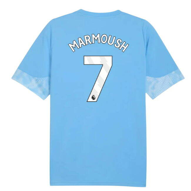 Football Man City Training Jersey Light Blue Marmoush #7 Durable M...