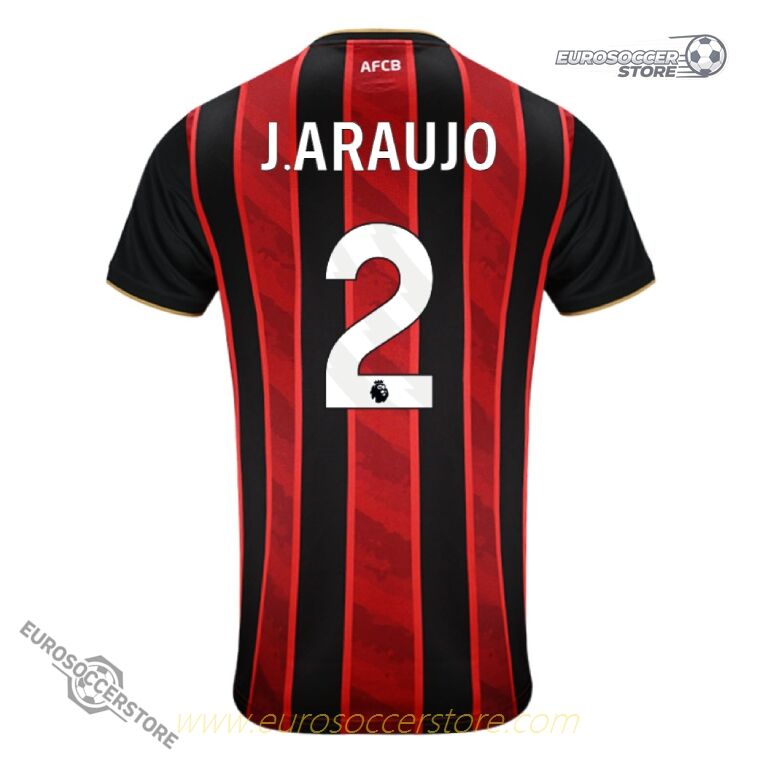 Bournemouth 25-26 Home Version J.ARAUJO No.2 Football Jersey