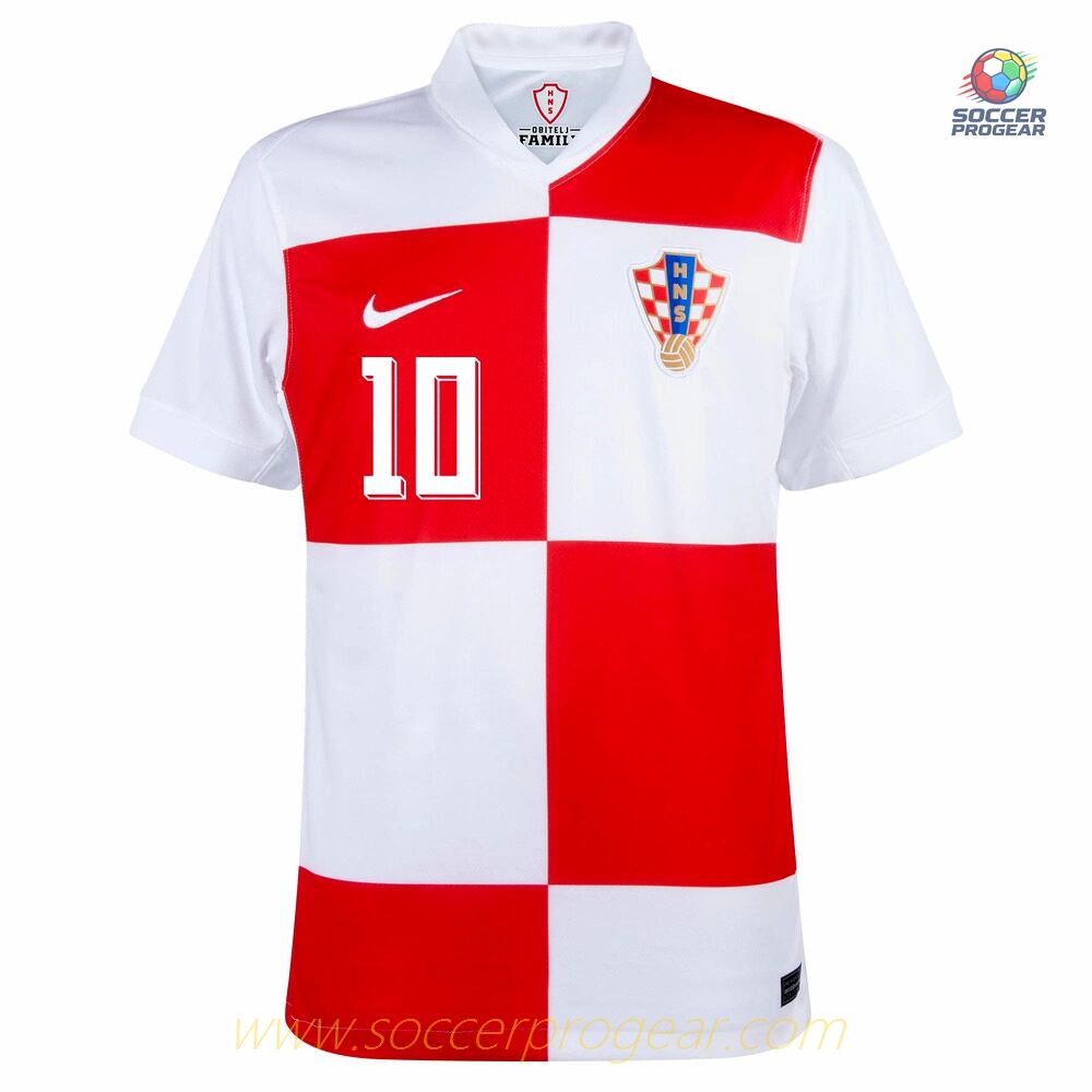 Croatia Home Kids Soccer Shirt 2024-25 Edition Modric