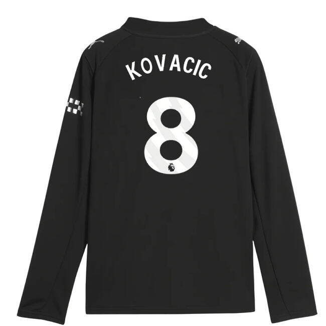 Football Man City Long Sleeve Away Shirt Kids Kovacic #8 Ultra Com...