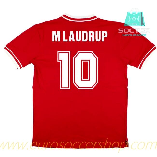 Denmark Home Football Shirt (M LAUDRUP 10)