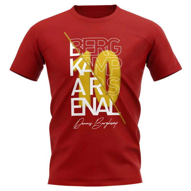 Dennis Bergkamp Arsenal Graphic Signature T-Shirt (Red)