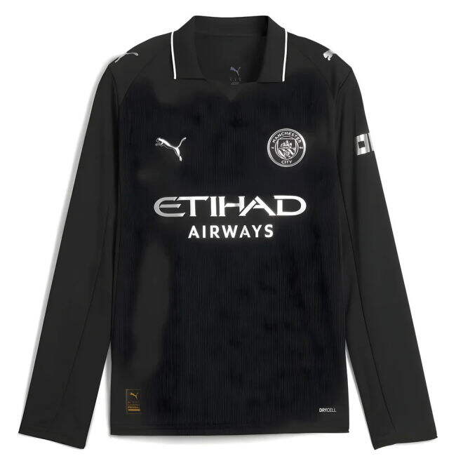Modern Man City 2025-2026 Man City Long Sleeve Away Shirt (Kids) fo...