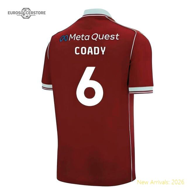 Premium-grade 2025-2026 Wrexham Home Shirt (coady 6) - Authentic Design