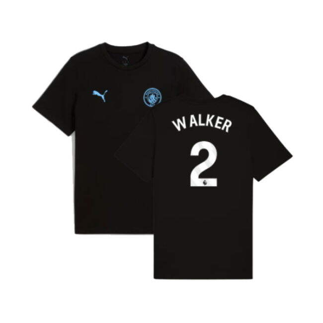 Man City Official 2025-2026 Man City FtblESS Tee (Black) (Walker 2)