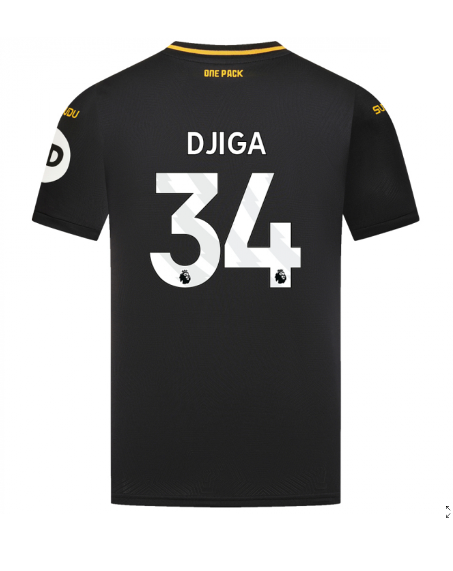 Wolverhampton Wanderers 24-25 Away DJIGA 34 Football Jersey