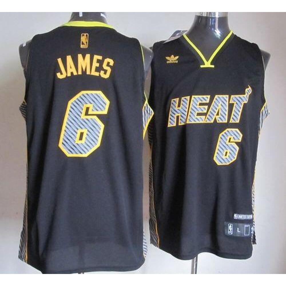 Fan Favorite Exclusive Men's MIA #6 LeBron Black Basketball Jersey