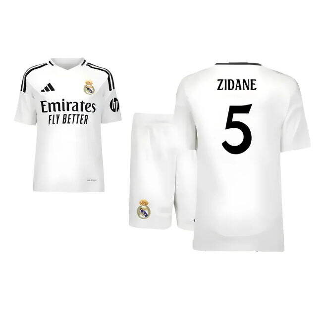 2024-2025 Real Madrid Home Youth Kit (Zidane 5) - Ultras Approved -...