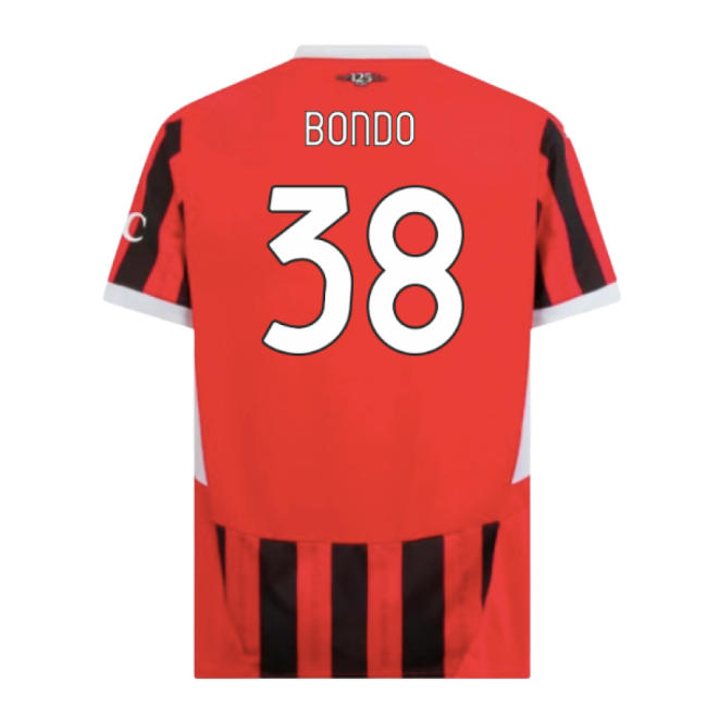 2024-2025 AC Milan Home Elegant Shirt (Bondo 38) Quick Dry