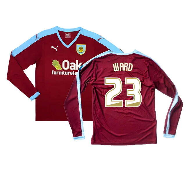 Authentic Ward 23 2015 Burnley 2015-16 Long Sleeve Home Shirt ((Exc...