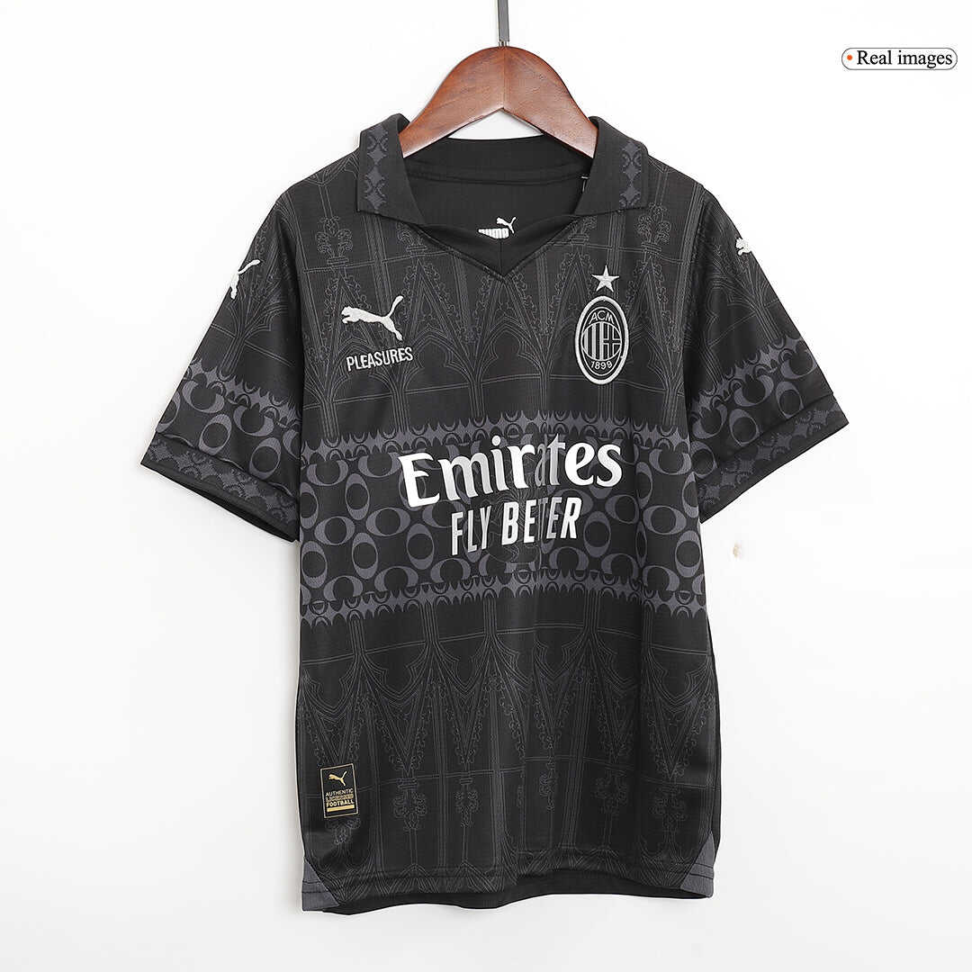 Kid's AC Milan x Pleasures Fourth Away Soccer Jersey Kit(Jersey+Shorts