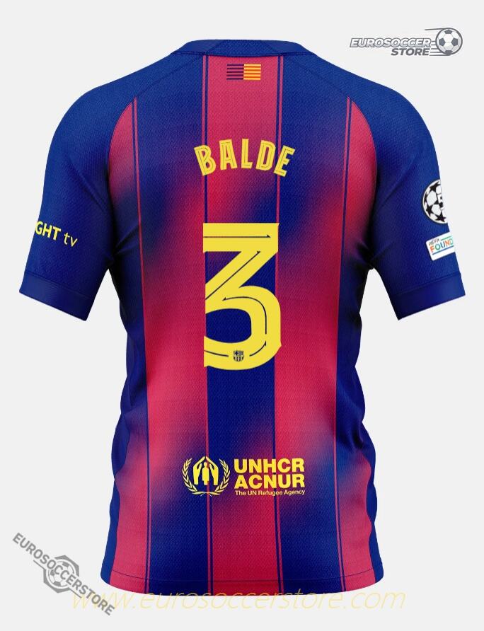 Barcelona 25-26 Home Champions League Jersey BALDE 3