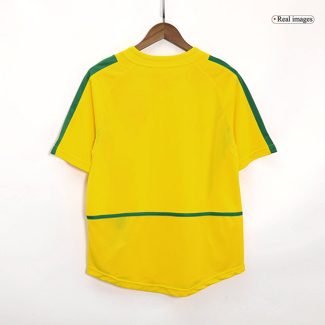 Genuine 2002 BRAZIL RETRO HOME SHIRT - Official Replica 4176