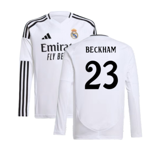 2024-2025 Real Madrid Long Sleeve Home Shirt for (Junior