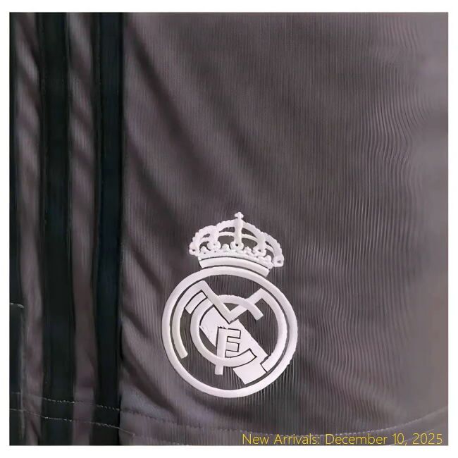 2024-2025 Real Madrid RM High-Quality Third Shorts (Charcoal)