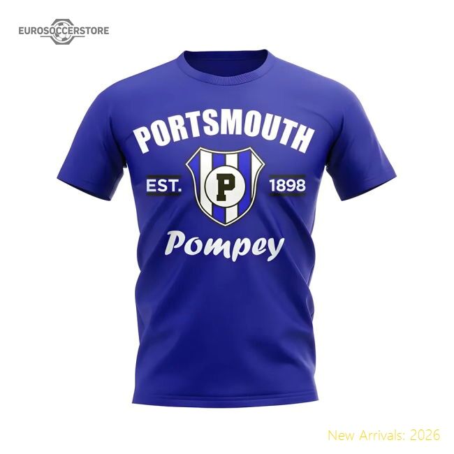 High-quality Portsmouth Established Football T-shirt (blue)