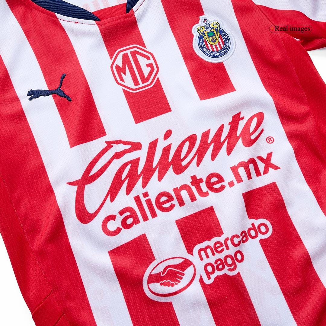 Kid's Chivas Home Soccer Jersey Kit(Jersey+Shorts) 2024/25Authentic Ki
