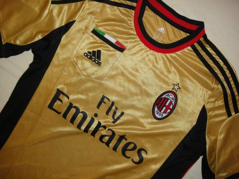 13-14 AC Milan Away Golden Jersey KitShirtShort - Official Replica 432