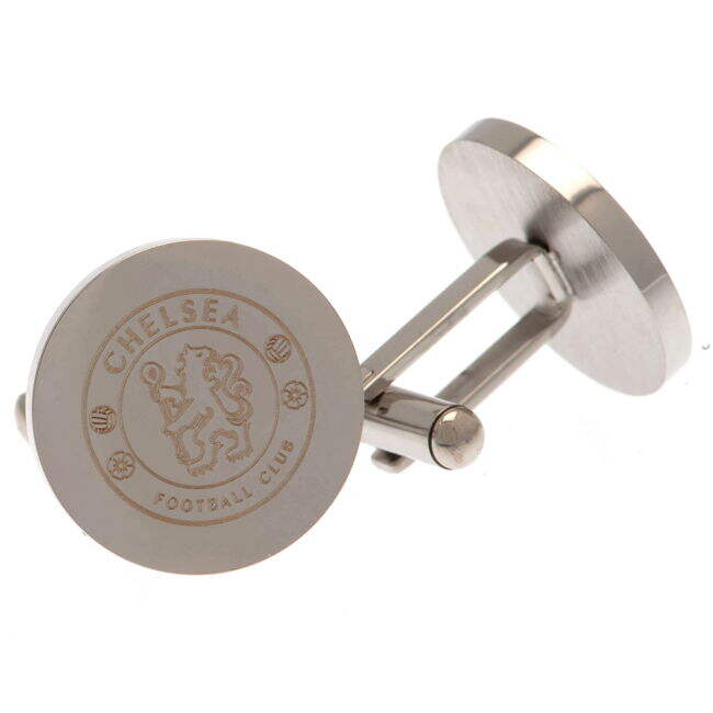 Chelsea FC Stainless Steel Round Cufflinks - game day