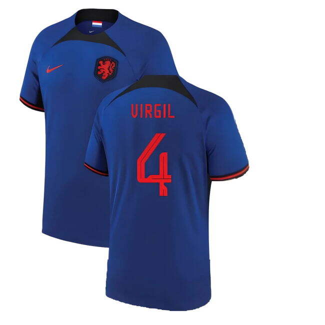 VIRGIL 4 Authentic 2022-2023 Holland European Championship Away Jersey