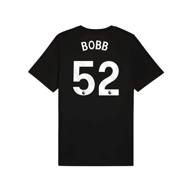 2025-2026 Man City FtblESS Tee (Black) (Bobb 52)