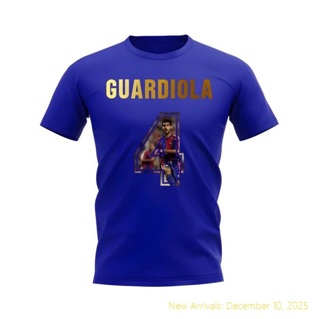 Barca Pep Guardiola Name And Number Barcelona T-Top Grade Shirt (Blue)