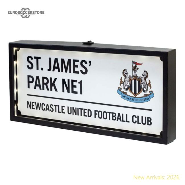 Authentic Newcastle United Fc Metal Led Street Sign - Premium Quality