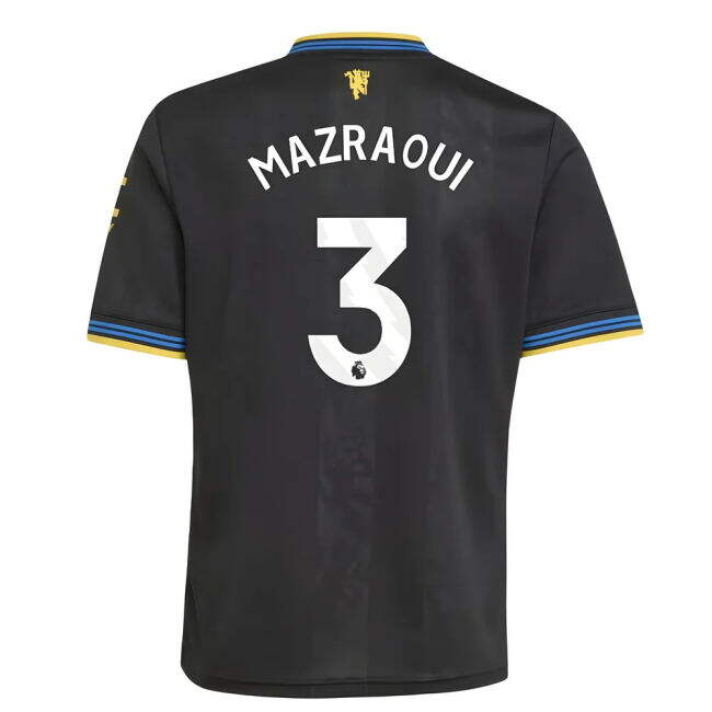 Man Utd 2025-20 Third Soccer Kit Mazraoui Printing M S Kids
