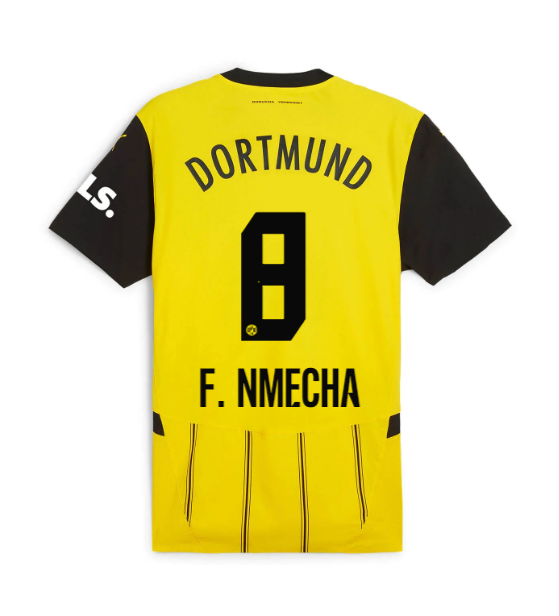 Borussia Dortmund 24-25 Home Jersey Featuring F. Nmecha, Number 8