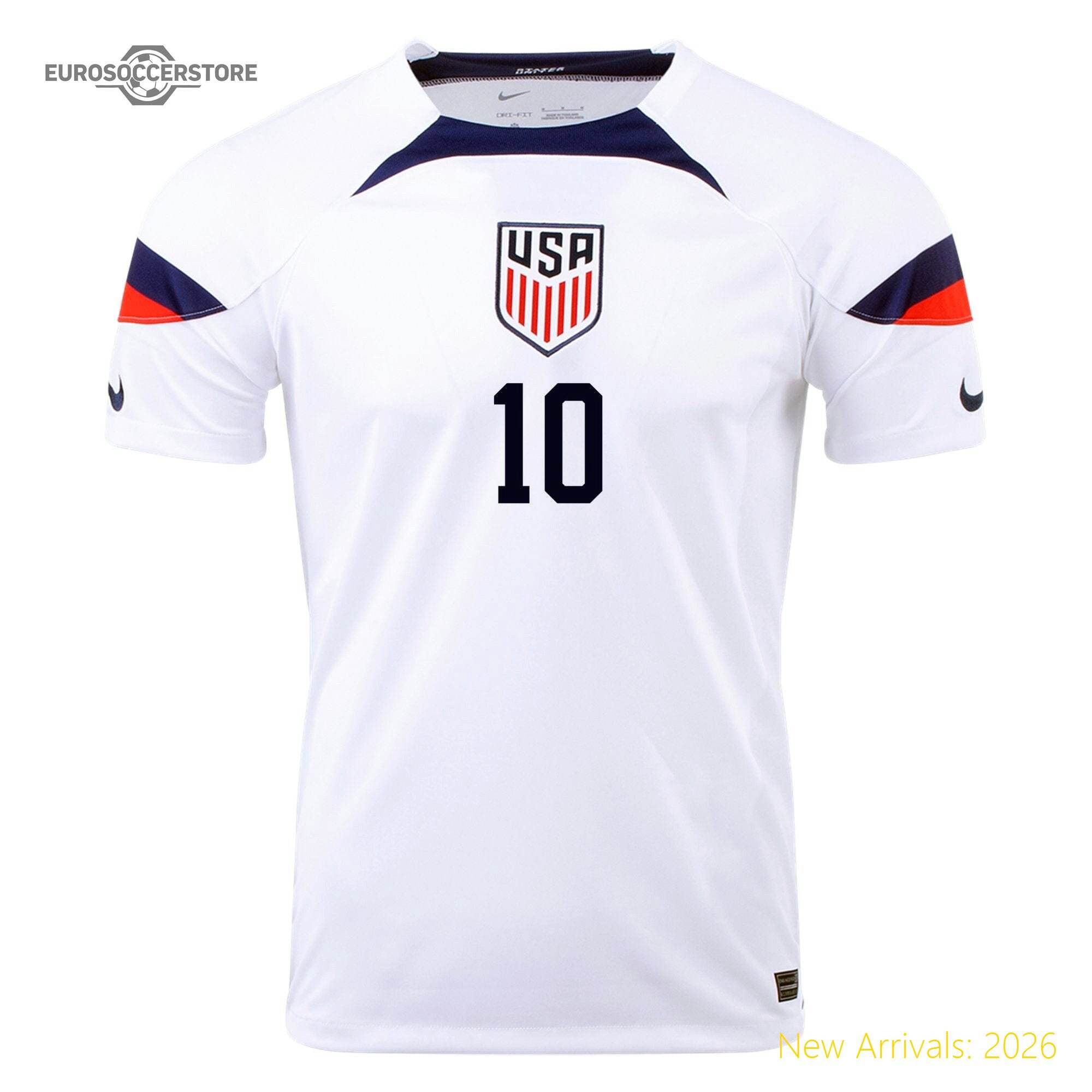 Officially Licensed Men Usa Christian Pulisic Home Elite Jersey 2022