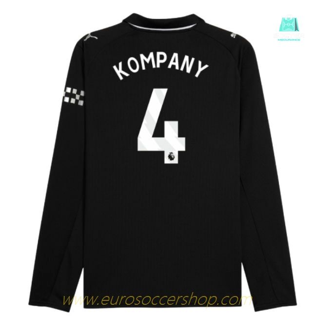 2025-2026 Man City Long Sleeve Away Shirt (Kompany 4)