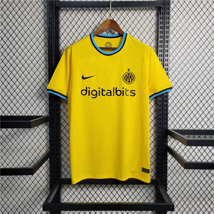 2223 Inter Milan Third Yellow Soccer Jersey Football Shirt - Official