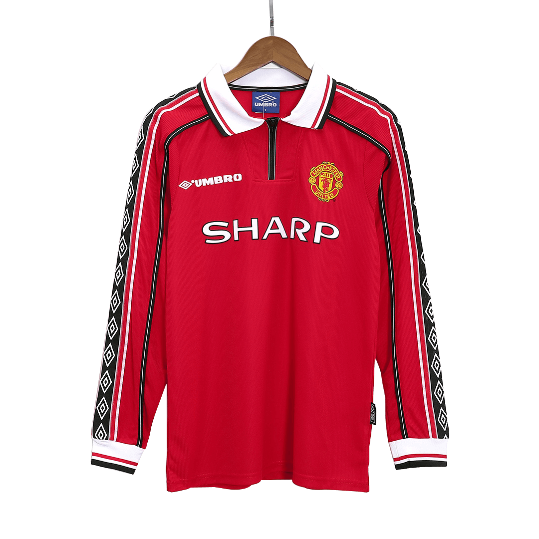 Vintage Soccer Jersey Manchester United Home Long Sleeve 1998/99