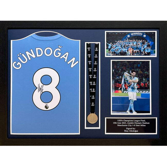 football shirt Manchester City FC Gundogan Signed Shirt & Medal (Fr...