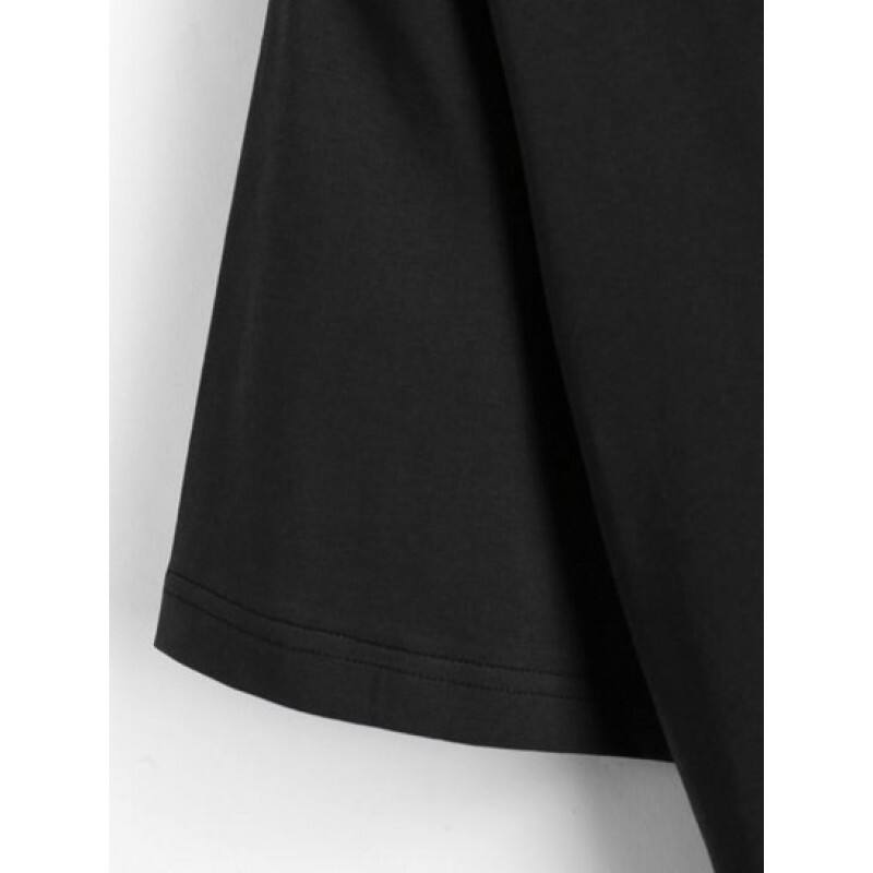 Raw Hem Dinosaur Skateboard Print Crop T Shirt XV2037